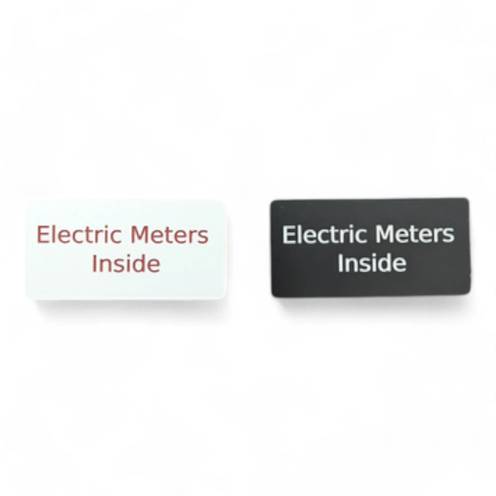 Electric meter tags for Construction sites and Realtors.