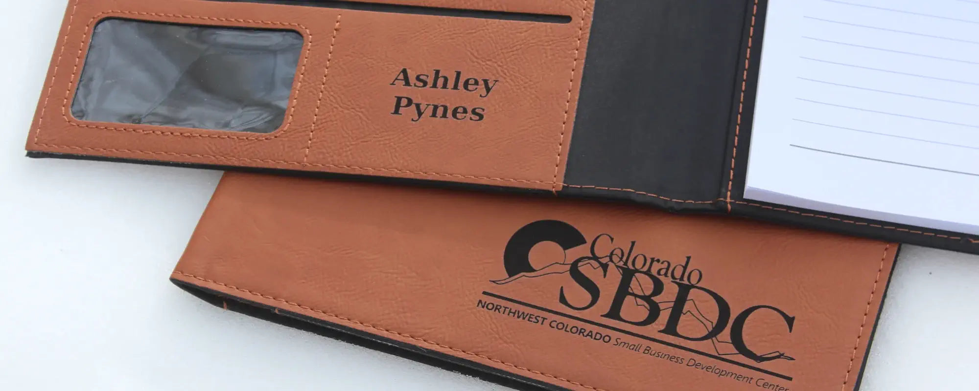 Leather Portfolios customized for the Colorado Small Business Development Center