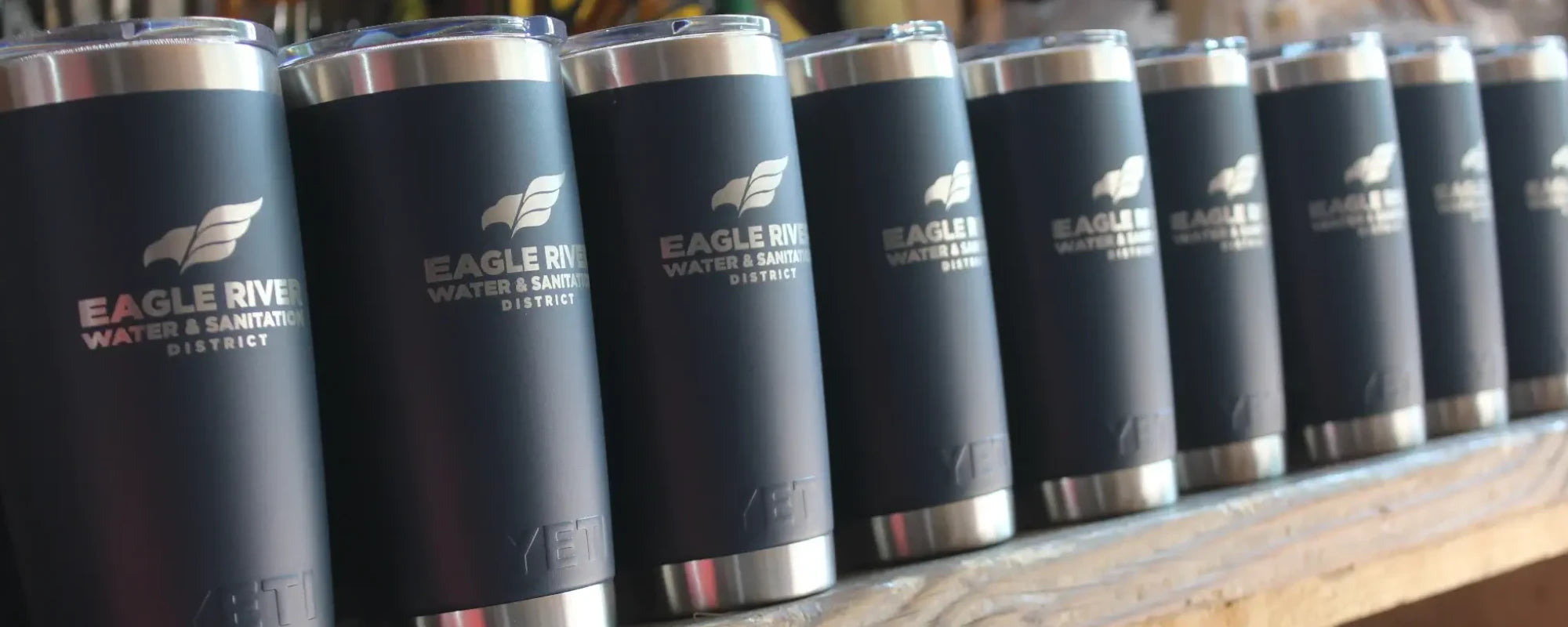 Blue Yeti Water Bottle - Branded Water Bottles for Eagle River Water Sanitation District