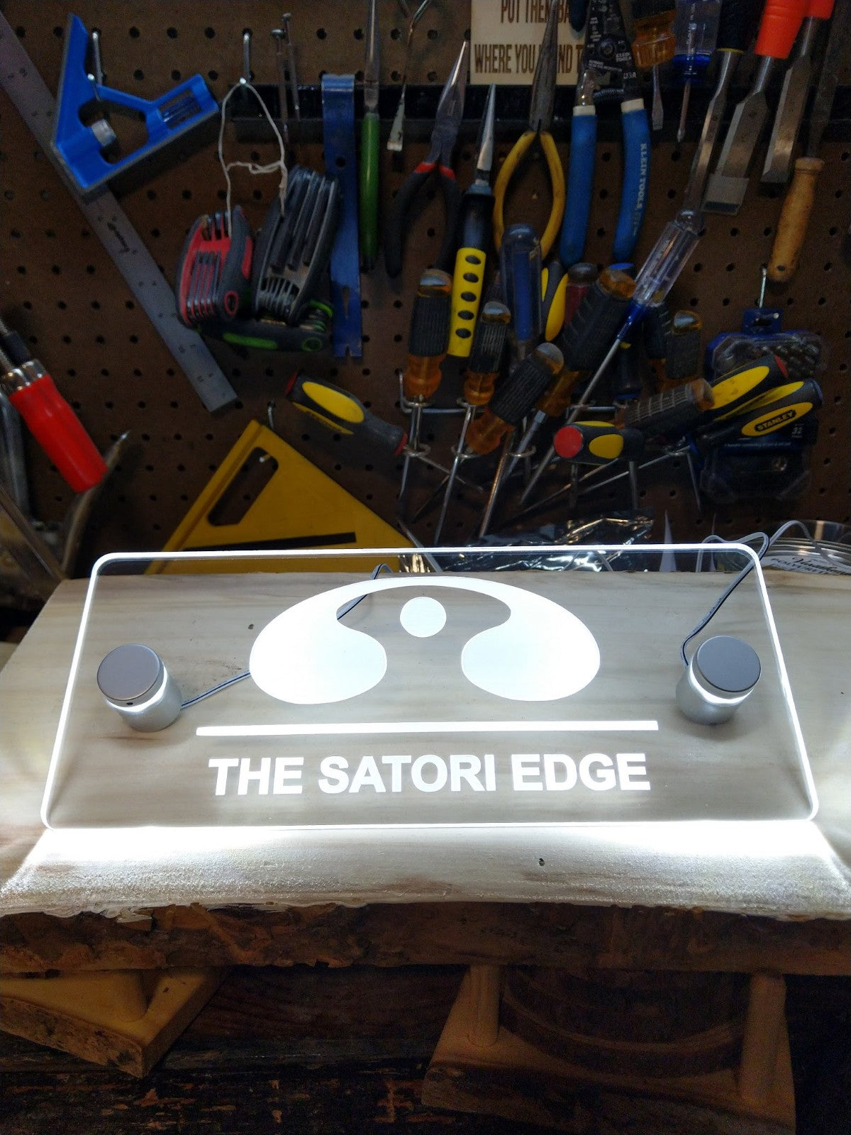 custom led signage for the satori edge.