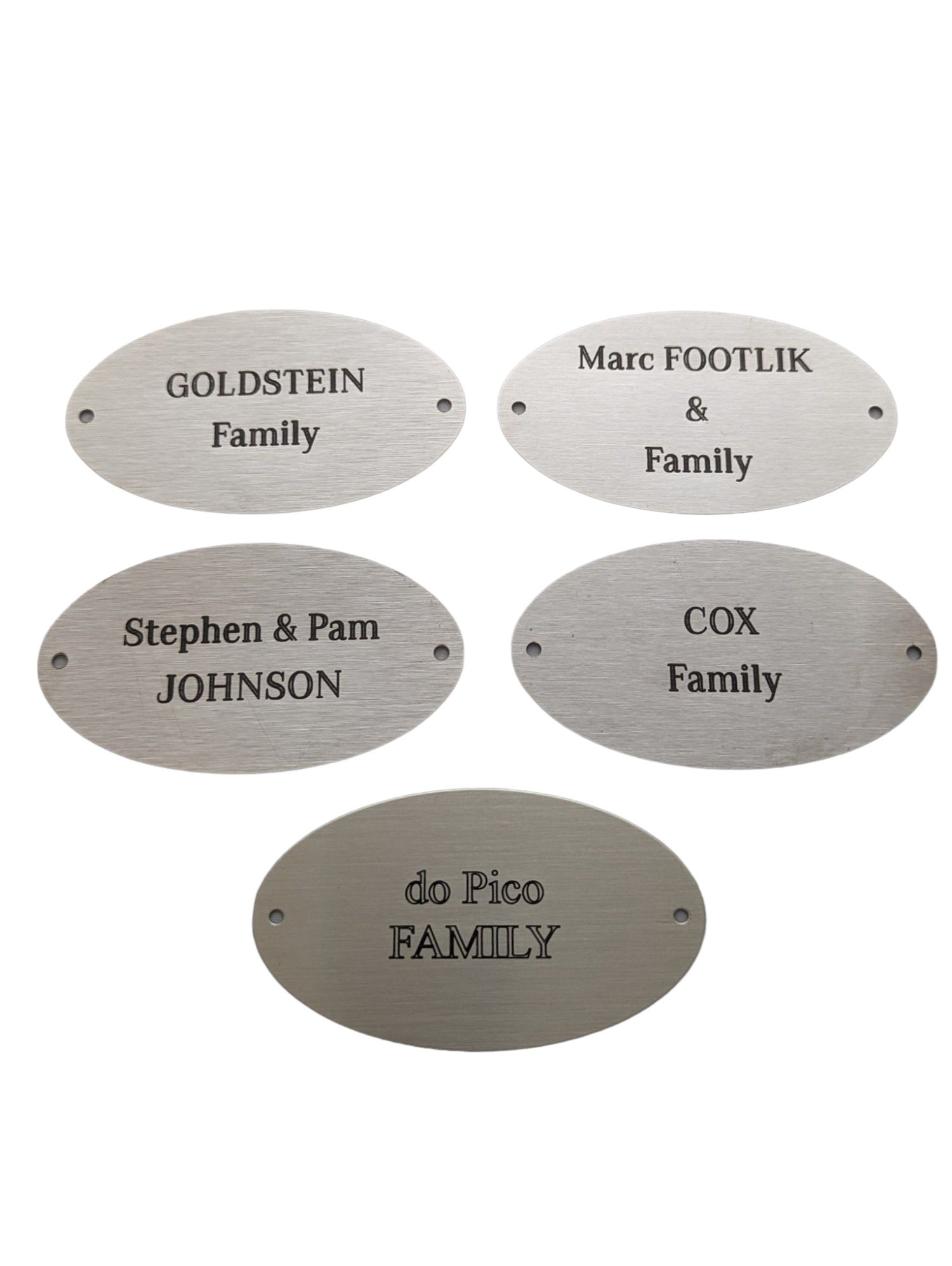 metal locker name plates for vail gondola ski club