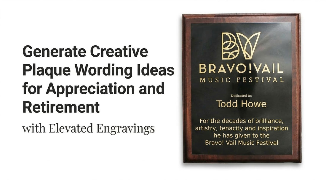 Create Plaque Wording Ideas For Your Custom Awards and Gifts
