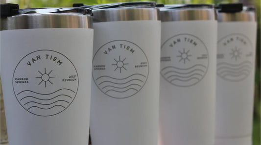 Van Tiem Harbor Springs Engraved Water Bottles.