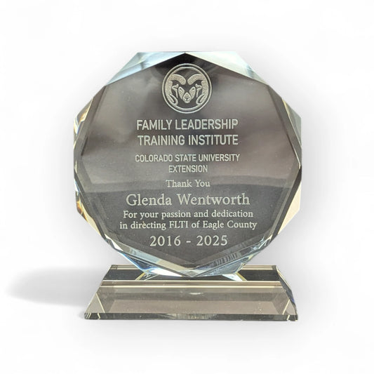 Crystal Glass Octagon Award