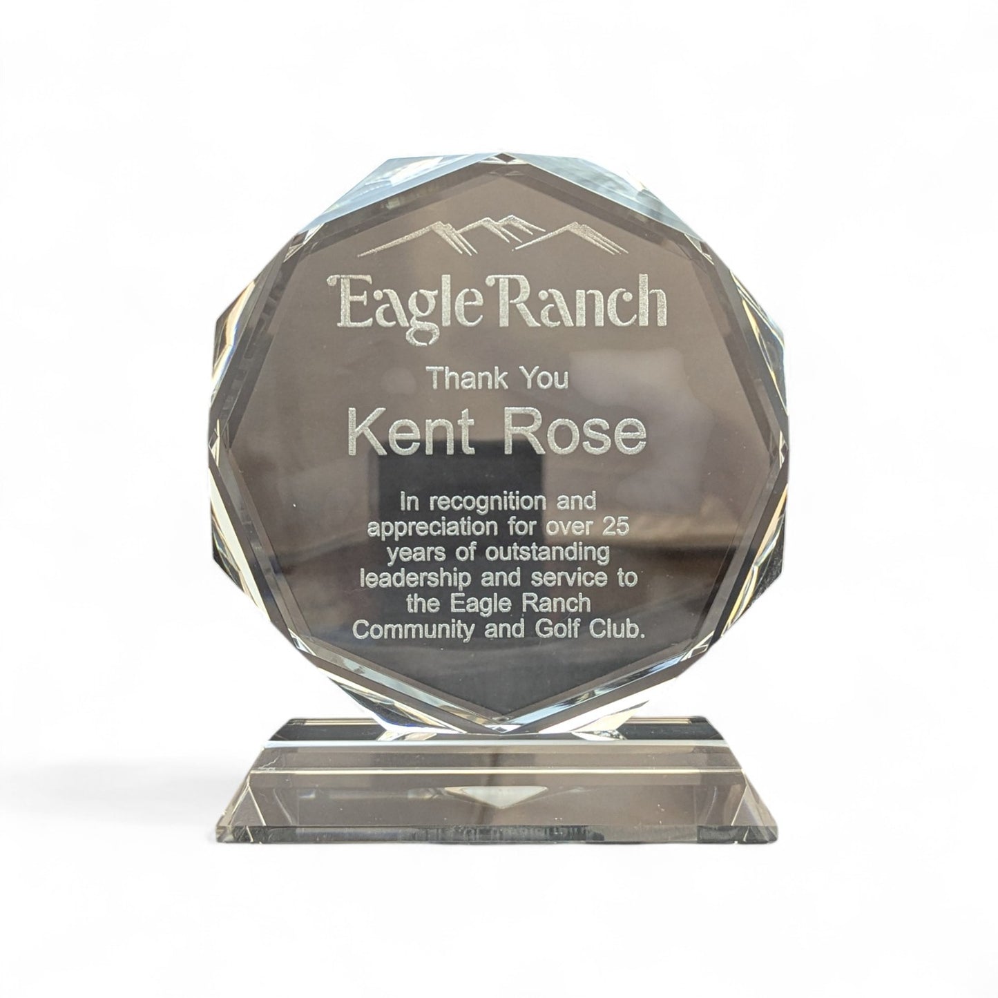 Crystal Glass Octagon Award