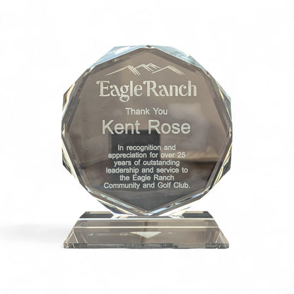 Crystal Glass Octagon Award