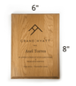 6x8 etched Grand Hyatt vail for hard work and dedicated service.