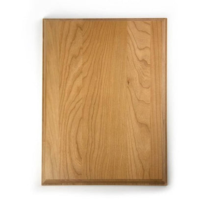 Alder wood light brown plaque. Elevated Engravings.