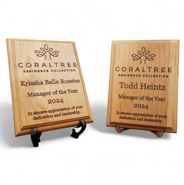 Alder Wood Appreciation Plaque