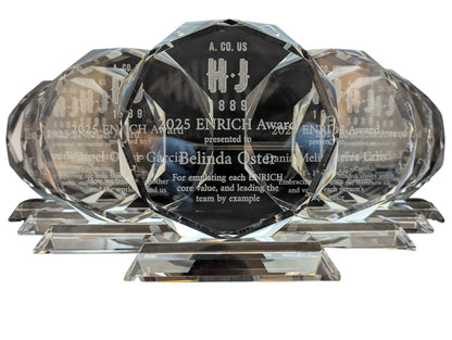 Crystal Glass Octagon Award