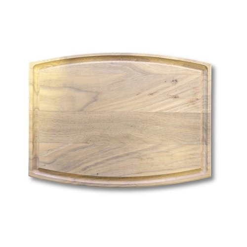 Oval square with ridge wood cutting board. Elevated Engravings.